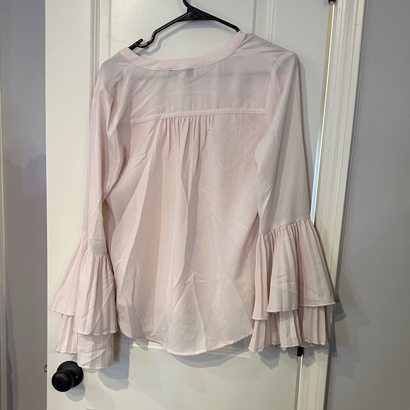 Adelyn Rae Blush Blouse with Ruffled Sleeves - Picture 3 of 3